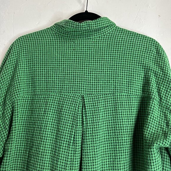 Xirena Pine Sky Jordy Plaid Shirt Button Down Womens Medium Classic Career Green - Picture 5 of 10
